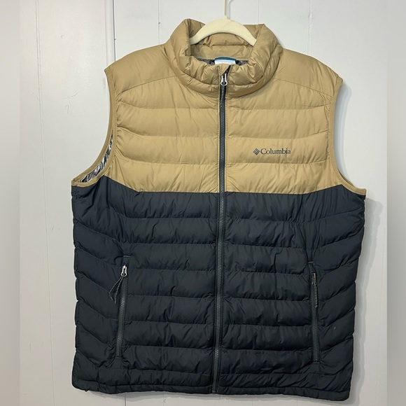 Columbia Other - Columbia Omni-heat two tone puff vest tan and black size CL